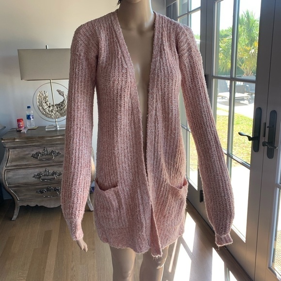 BB DAKOTA COFFEE DATE OVERSIZED CARDI- MAUVE ROSE - Picture 4 of 8